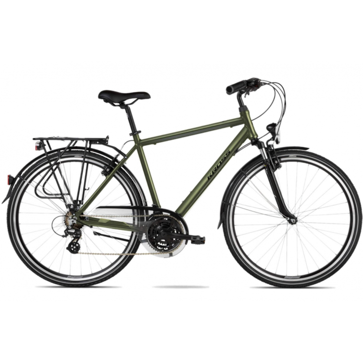 Trekingový bicykel 28" Kross Trans 2.0 M khaki-čierny matný hliníkový 19" 